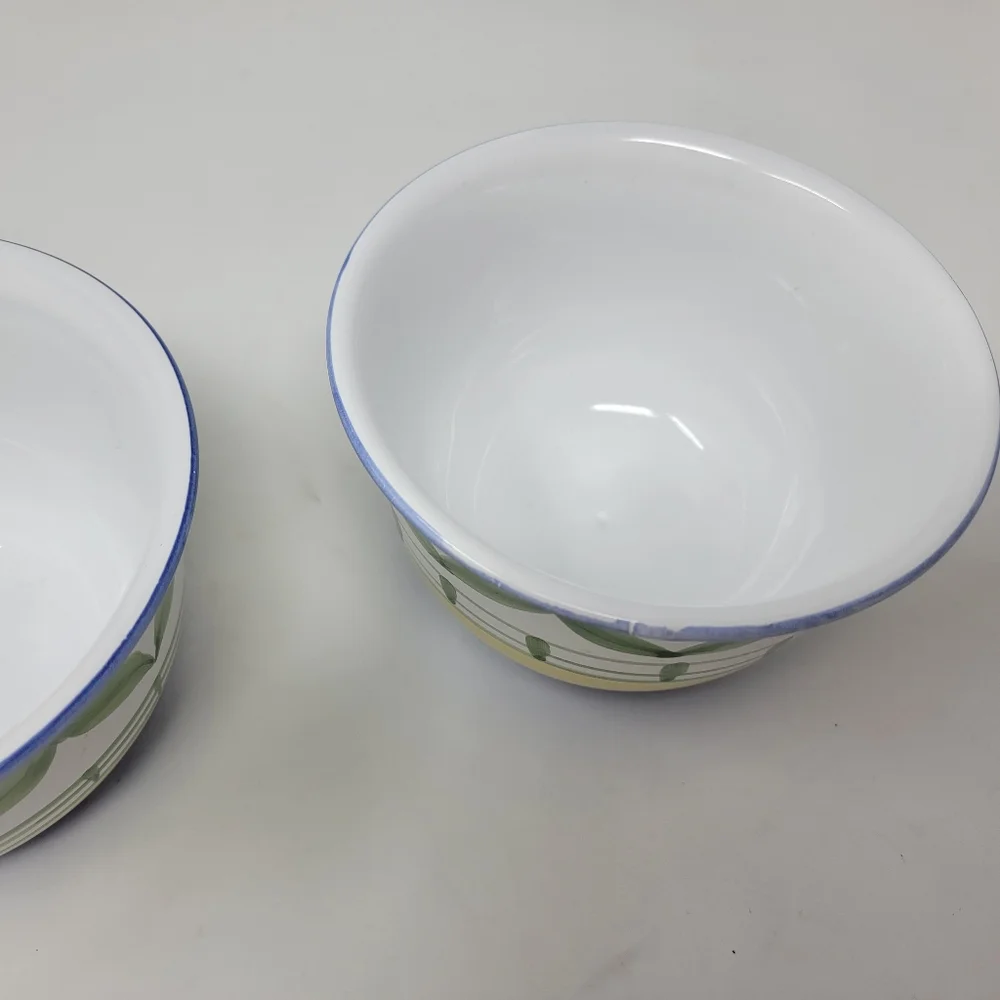 Pair of Williams Sonoma bowls Marisol Italy 4"h x 5.5"w. all purpose cereal soup - Picture 9 of 12